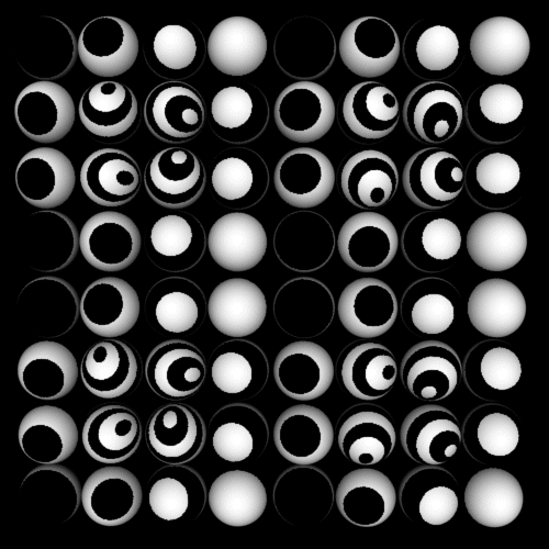 abstract,black and white,balls,animation,over,dotroom