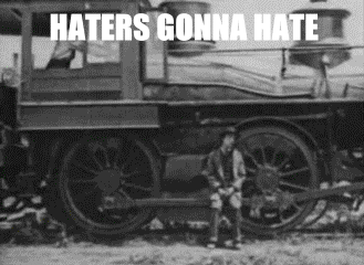 haters gonna hate,black and white,buster keaton
