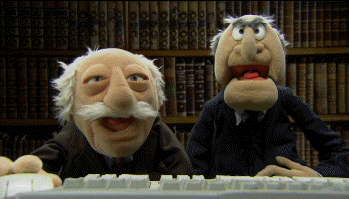 laughing,the muppets,statler and waldorf,judging you,old men,funny