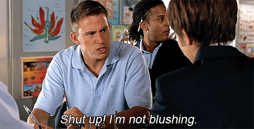 channing tatum,movies,talking,embarrassed,magic mike,shes the man,blushing