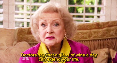 cheers,betty white,wine,extend your life,doctors say
