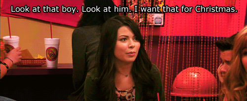 icarly,carly shay,tv,hot,boy,attractive,miranda cosgrove,carly,i want that for christmas,look at that boy