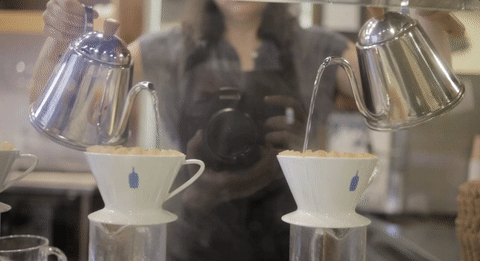 cafe,coffee,looping,pour,latte,barista,blue bottle,angie martoccio