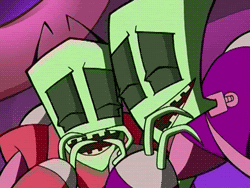 invader zim,laughing,laugh,snicker,snigger