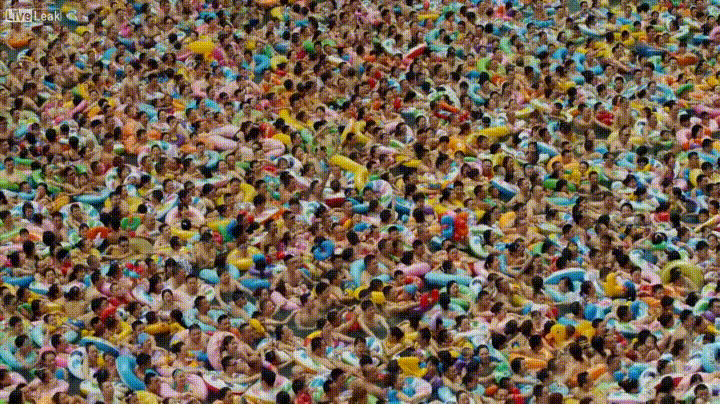 crowded,wave pool,pool,people,china