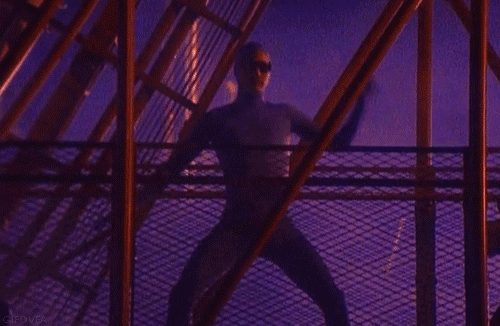 Animated GIF: rhythm is a dancer music music video.