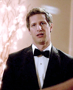 jake peralta,expressionless,mouth open,andy samberg,brooklyn nine nine,dance,staring,blank stare,longing,deadpan stare