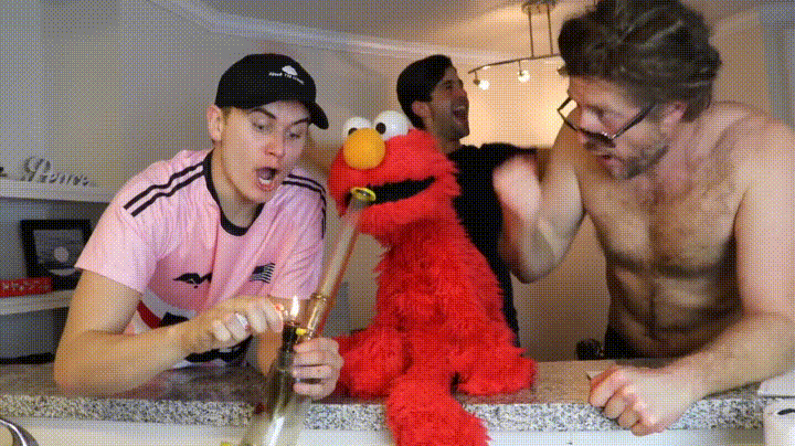 Elmo cocaine party GIF.