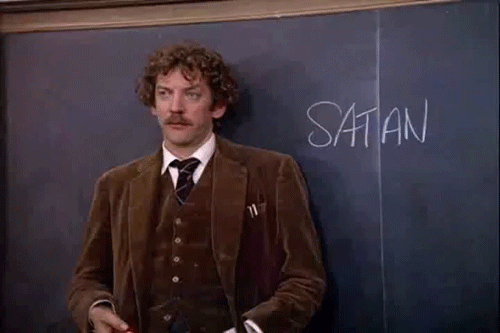 animal house,donald sutherland,satan,disappointment,shakes head