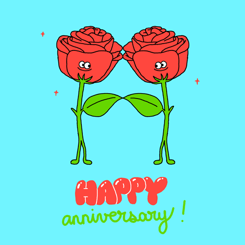 anniversary,happy anniversary,wedding anniversary,couple,roses,cute,domitille collardey