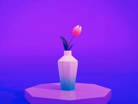 vase,flower,tulip,purple,low poly,allison house