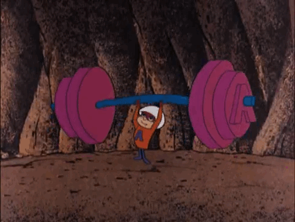 hanna barbera,atom ant,gym,exercise,working out,lifting