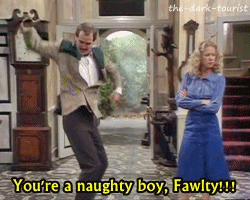 basil fawlty,fawlty towers,sitcom,john cleese,british comedy,the dark tourist