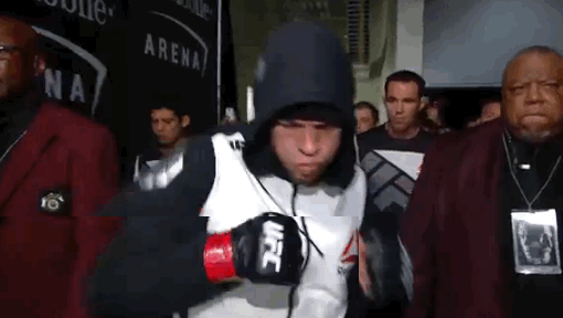 nate diaz,excited,fight,punch,ready,punching,focused,ufc 202,warm up