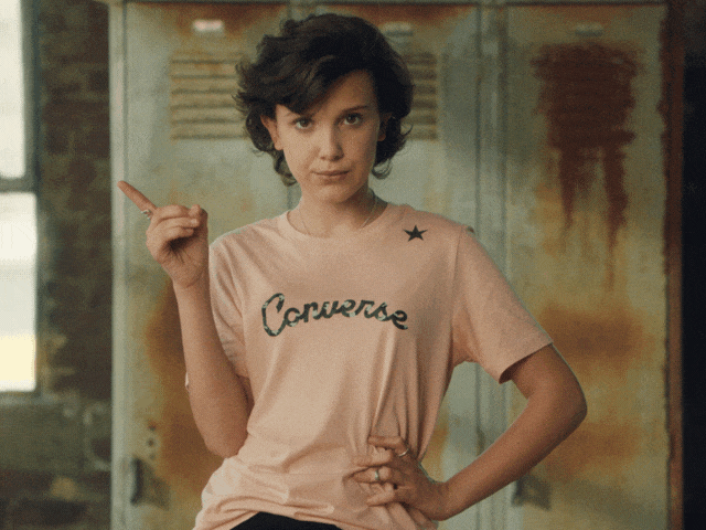 No millie bobby brown disappointed GIF.