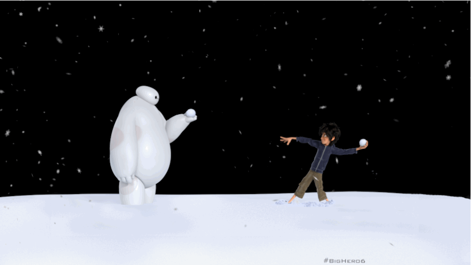 Город героев снежок анимация гифка.