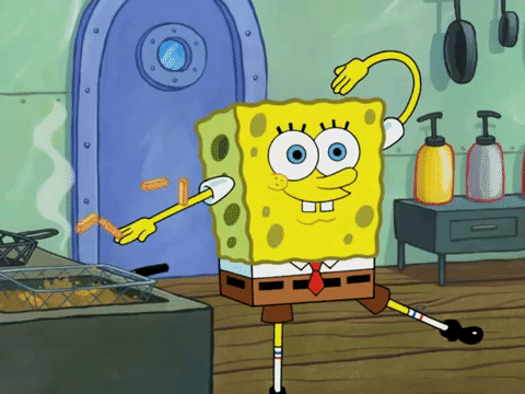 GIF animé : frying spongebob squarepants episode 6.