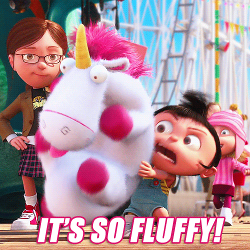 its so fluffy,despicable me,fluffy,pillow