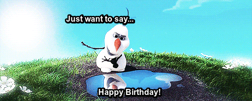 happy birthday,frozen,olaf,happy snowman,traditional animation