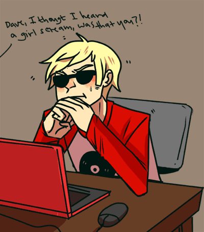 blushing,excited,computer,sunglasses,spazzing