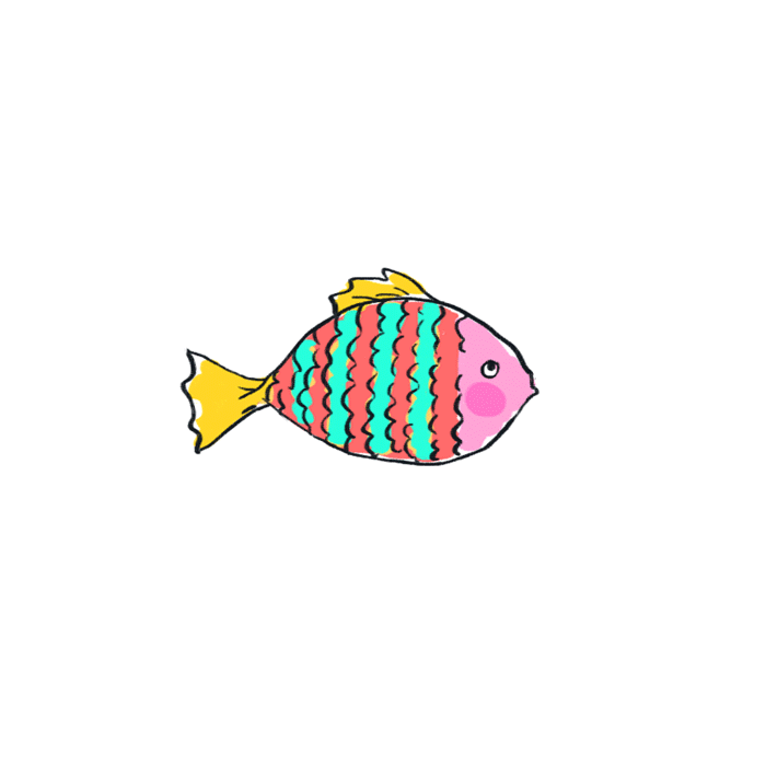 fish,swimming,chilling,loop,illustration,water,ocean,doodle,calm,fishy,denyse mitterhofer,nbd,fishbowl