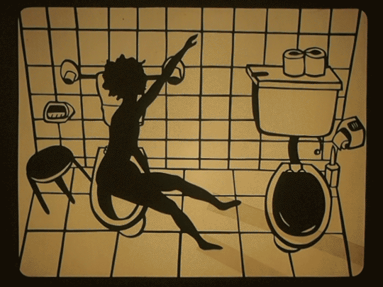 bidet,expat,bendy,bathroom,crotch,stretch,work it,experimental animation,shadow puppets,falenabalena,expat life,stop motion,lgtm,brian tyree henry,you go,atl