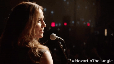 saffron burrows,season 3,dancing,concert,singing,deal with it,amazon original,mozart in the jungle,on stage,cynthia,mitj,cynthia taylor,rock out