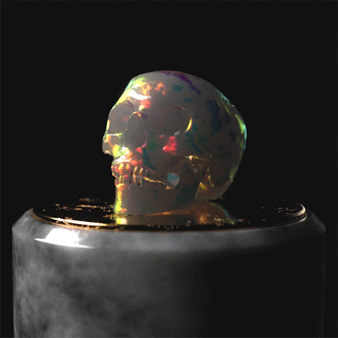 c4d,surreal,gemstone,mystical,cinema 4d,iridescent,opal,animation,loop,3d,abstract,magic,motion graphics,skull,adventure,human,render,cgi,mystery,holographic,new aesthetic,nerv,somenerv,rip david bowie