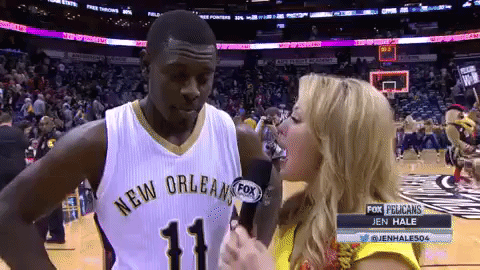 jrue holiday,new orleans pelicans,basketball,nba,bloopers,anthony davis,videobomb,peach fuzz,no pelicans