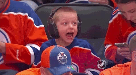 screaming,edmonton oilers,excited,nhl,kid,yelling,stanley cup playoffs,nhl playoffs,2017 stanley cup playoffs,oilers,nhl fans