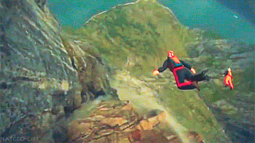 mountain,cliff,parachuting,parachute,suspension failure,landscape,ricciardo