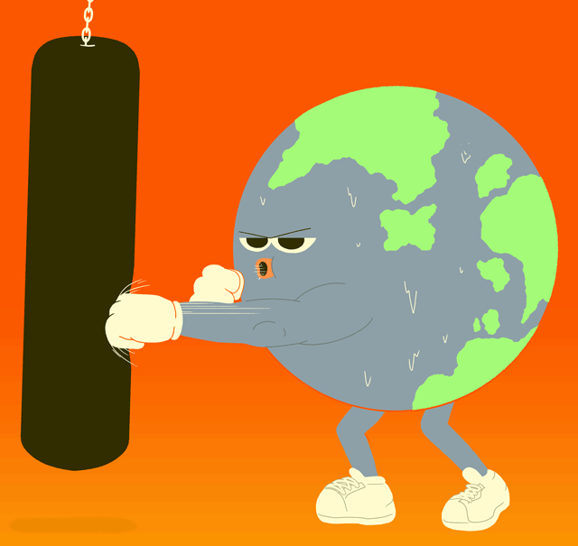 earth,boxing,punching,working out,josh freydkis,sweating,globey,workout
