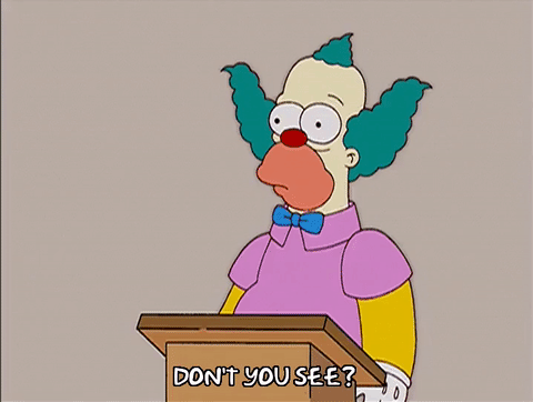 marge simpson,episode 9,season 14,krusty the clown,podium,14x09,interrupting,i did it all for the nookie,hand gestures