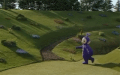 teletubbies,tinky winky,oh yeah,teletubby,dance,dancing
