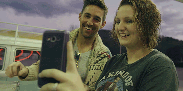 happy,music video,excited,fan,photo,song,selfie,bus,road,florida,country,georgia,road trip,tennessee,cell phone,south carolina,jake owen,volkswagon,vw bus,love bus,jakes love bus,jake owens,american country love song