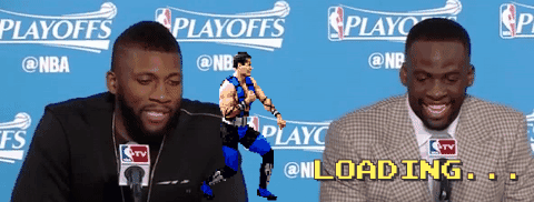 draymond green,nba,frozen,warriors,golden state warriors,loading,press conference,draymond,sub zero,anyone there,woodsy,vintage video games lol