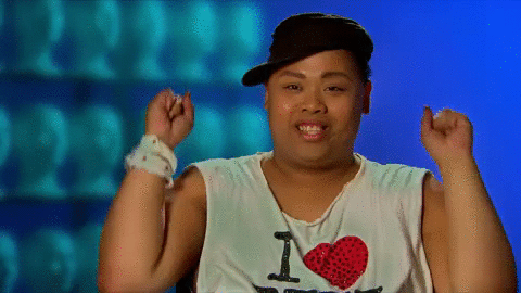 jiggly caliente,happy,excited,rupauls drag race,yas,04x01