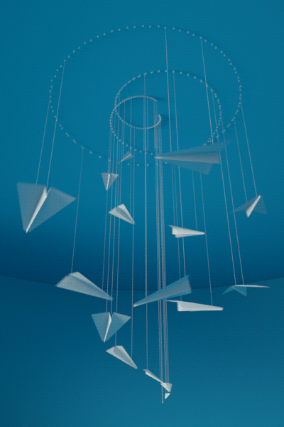 aeroplane,motion graphics,endless,loop,motion,sky,attack,paper,motiongraphics,simple,looping,rope,spyro,endless loop,papercraft,helix,paperart,squadron,spyral,03x02,octane render,blobby barack