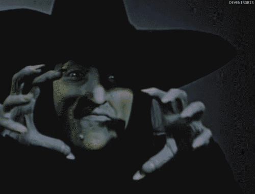 GIF animado: ill get you bruxa wicked witch of the west.