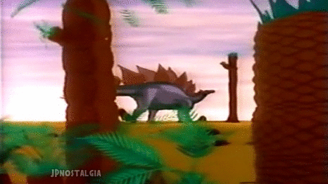 dinosaurs,stegosaurus,animation,90s,dinosaur,ceratosaurus