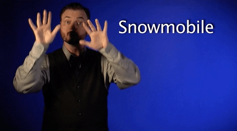 sign language,snowmobile,sign with robert,asl,deaf,american sign language