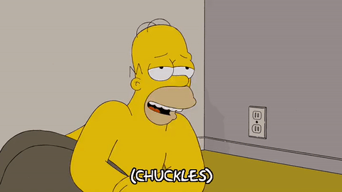 homer simpson,episode 19,laughing,season 20,chuckles,20x19,half naked