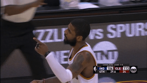 reaction,happy,basketball,nba,friendship,playoffs,pointing,cleveland cavaliers,cavs,nba playoffs,cavaliers,kyrie irving,2017 nba playoffs,kyrie,nbalastnight