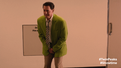 gotta pee,showtime,twin peaks,dale cooper,kyle maclachlan,dougie,agent cooper,twin peaks the return,part 5,have to pee