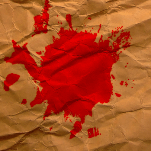 blood,stain,ink,loop,gore,period,bleed,splash,red,paper,first blood,zoella,zoe sugg
