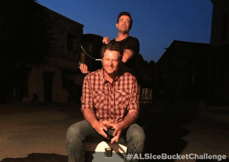 ice bucket,ice bucket challenge,tv,television,nbc,the voice,blake shelton,als,carson daly,als ice bucket challenge,raise awareness,donate to als,madss