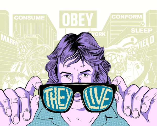 john carpenter,movie,horror,1988,obey,consume,they live,breaking down