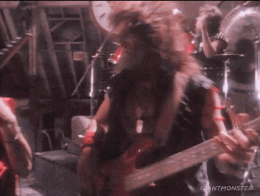 ratt,80s,music,rock,metal,round and round,out of the cellar,giant monster,guitar