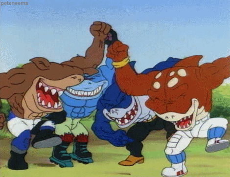 street sharks,90s,cartoon,cartoons,yay,celebrating,sharks