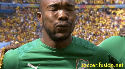 ivory coast,soccer,sad,crying,colombia,brazil,tears,world cup,espn,univision,soccergods,thisisfusion,worldcup2014,brazillive,copa mundial,groupc